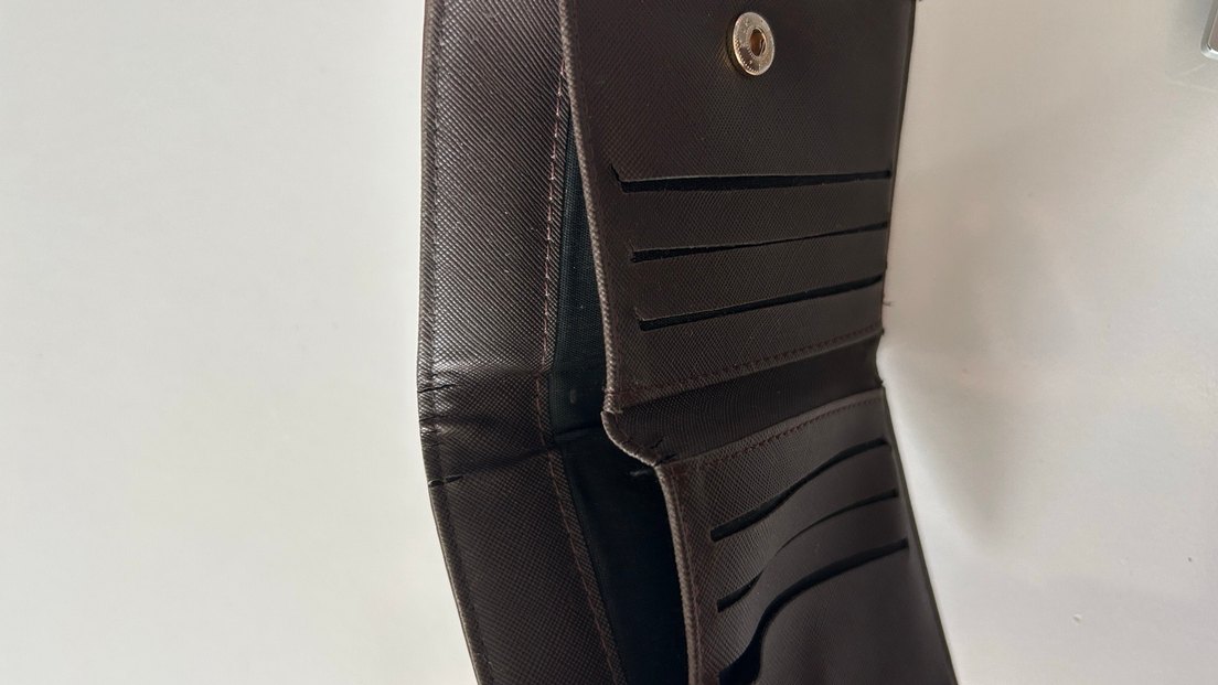 Kahverengi Deri Kadın Cüzdanı Fermuarlı - Görsel 4