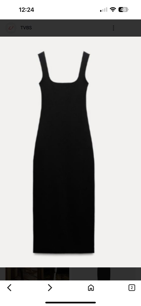 Siyah Stretch Kare Yaka Elbise - Görsel 3