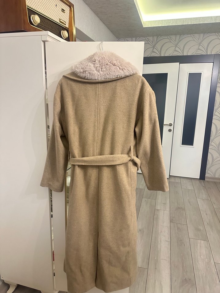 Vizon Kadın Uzun Yakasi Kürklü Kaban - Görsel 3