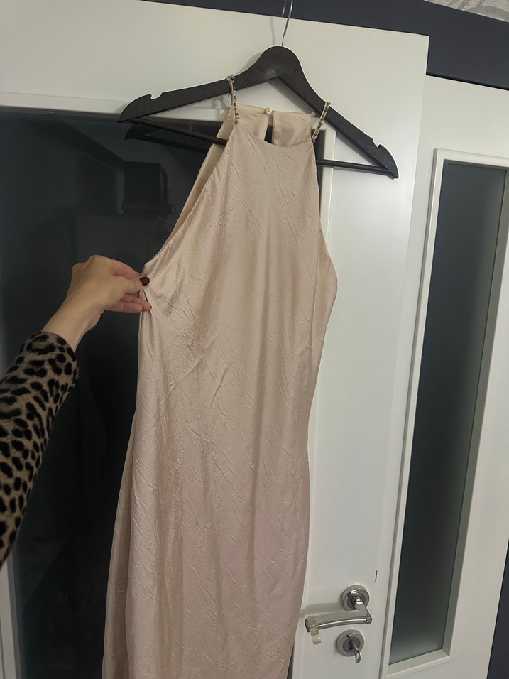 Pudra elbise saten - Görsel 2