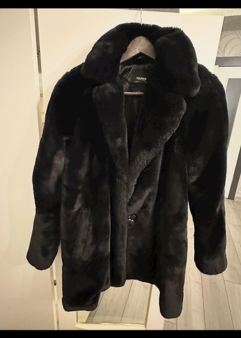 Siyah Kadın Kürk kaban - Görsel 4