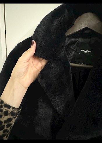 Siyah Kadın Kürk kaban - Görsel 2