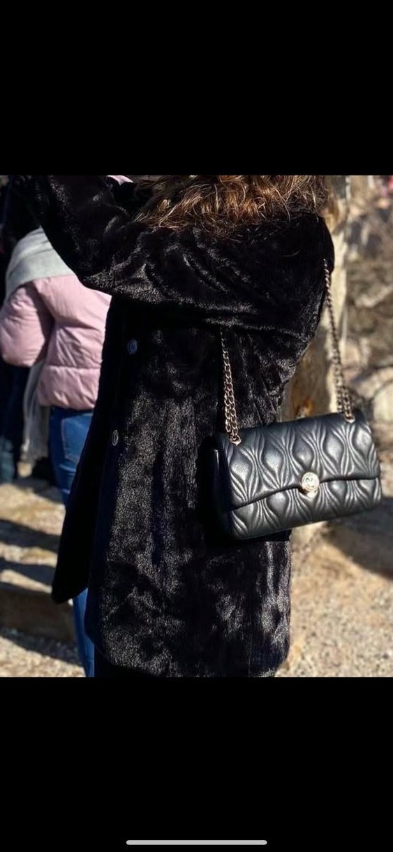Siyah Kadın Kürk kaban - Görsel 5