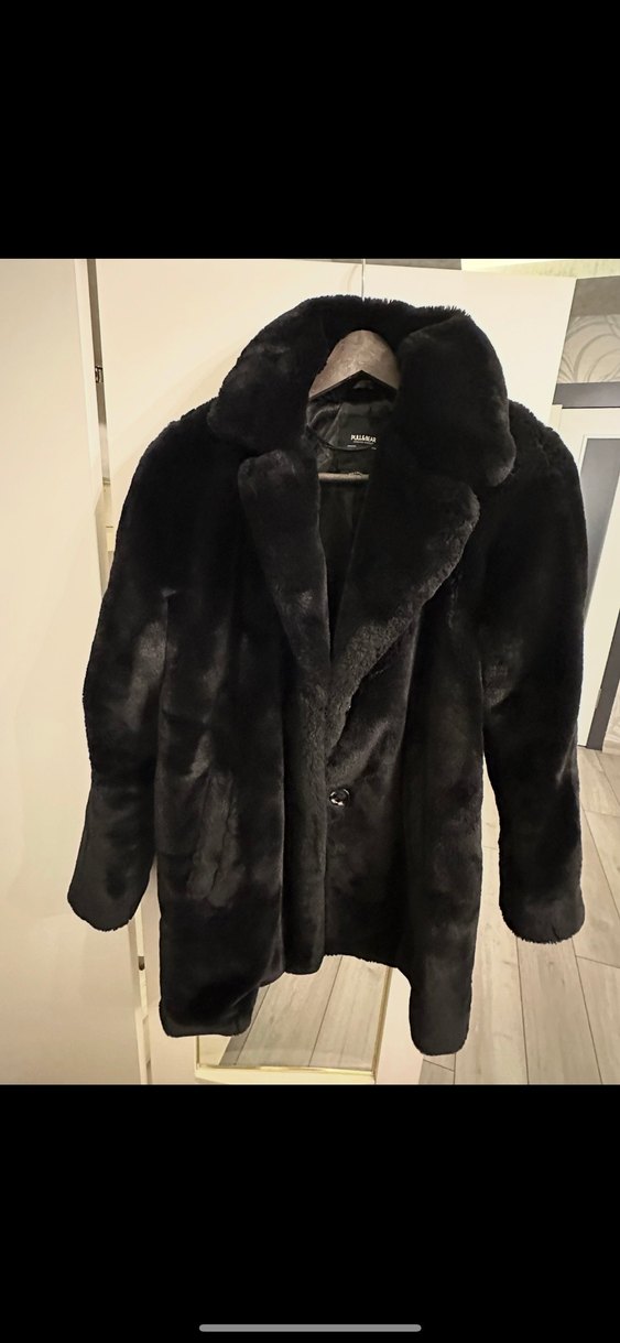 Siyah Kadın Kürk kaban - Görsel 4