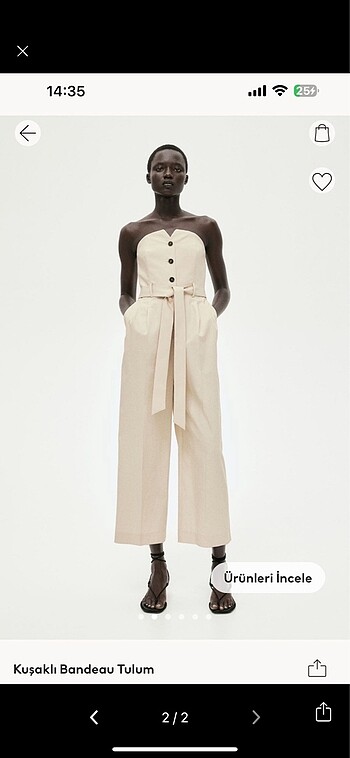 H&M Straplez Tulum Bej Renginde