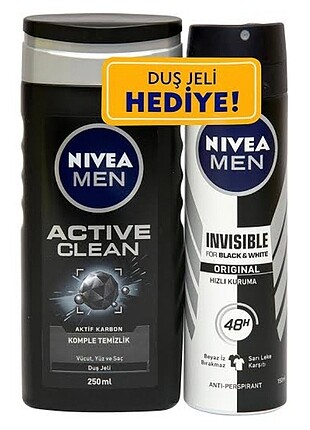 Nivea Men Active Clean Duş Jeli & Deodorant Seti
