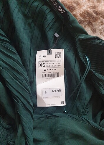 xs Beden Zara elbise 
