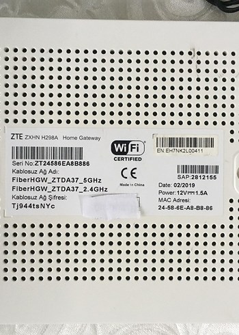 ZTE Fiber Modem ve Huawei Gpon ONT Cihazı - Görsel 5