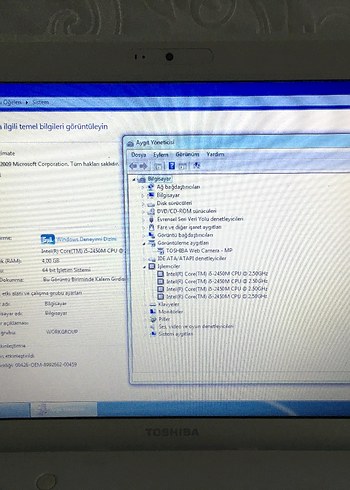 Beyaz Toshiba Laptop L755 i5 İşlemci, GT520M Ekran Kartı 4GB Ram - Görsel 6