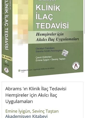  Beden Abrams 'ın klinik ilaç tedavisi kitabı 