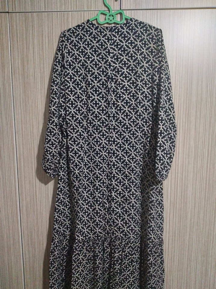 Uzun Kollu Piliseli Elbise - Görsel 2