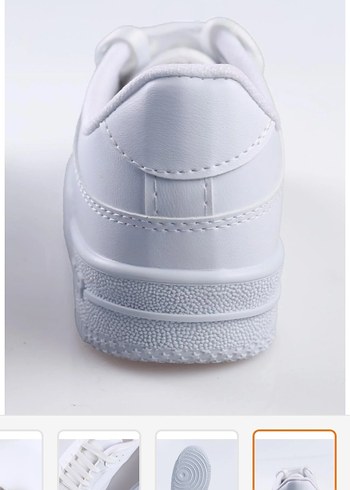 Beyaz Bağcıklı Kadın Spor Ayakkabı - Görsel 4