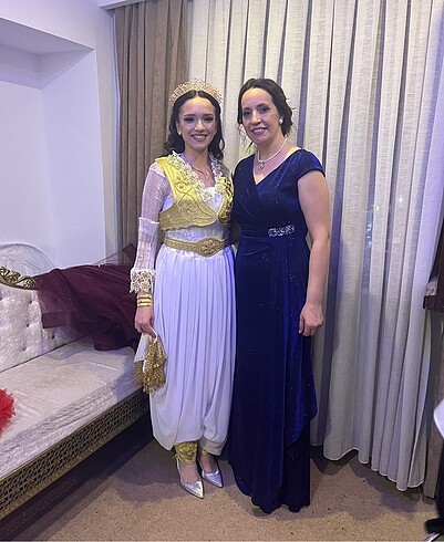 l Beden SAKS MAVİSİ GECE ELBİSESİ