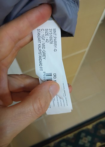 42 Beden Gri Düğmeli Midi Kadın Ceket