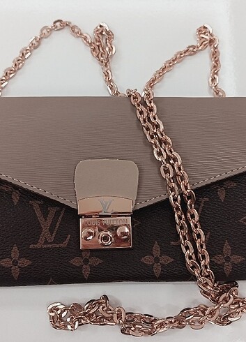 Beden kahverengi Renk Louis Vuitton deri çanta cüzdan