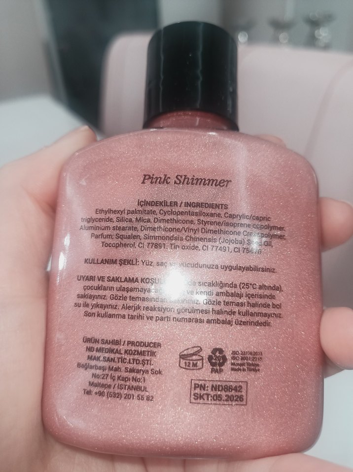 NEED COSMETICS Pink Shimmer Saç ve Vücut Yağı 100 ml - Görsel 5
