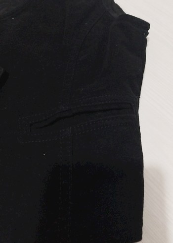 Mango Mango Düğmeli Siyah Süet Kadın Yelek