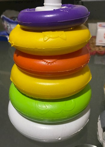 Beş Parça Renkli Oyuncak Seti: Helikopter, Ayı ve Halka - Görsel 9