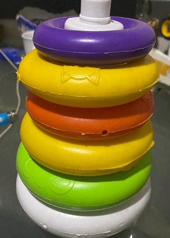 Beş Parça Renkli Oyuncak Seti: Helikopter, Ayı ve Halka - Görsel 8