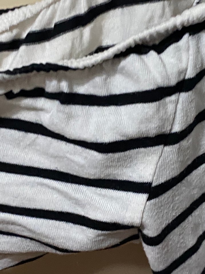 Kız Çocuk Gri Çizgili Askılı Tişört - Görsel 3