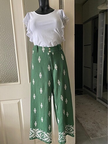 xs Beden yeşil Renk Zara Pantolon