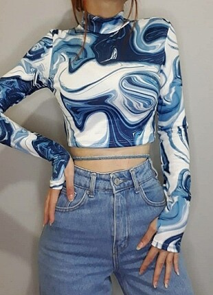 Mavi S beden Crop 