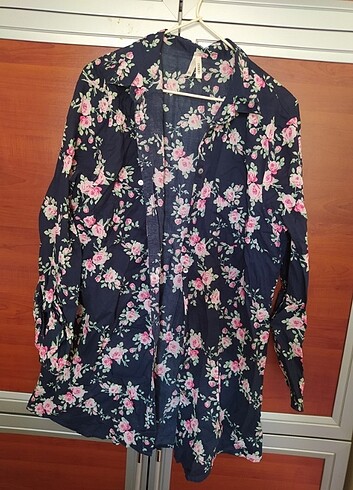 Defacto 3 xl DeFacto çiçekli lacivert gömlek