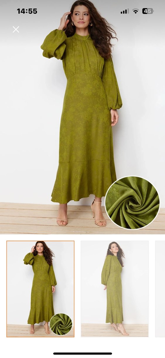 Jakar cicekli elbise - Görsel 2