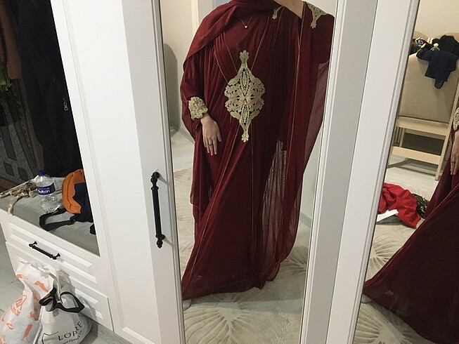 Kınalık bindallı abaya - Görsel 3