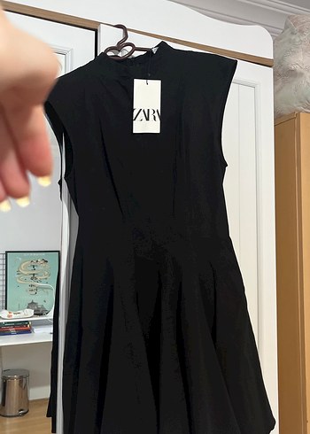 Zara Zara Siyah Mini Elbise