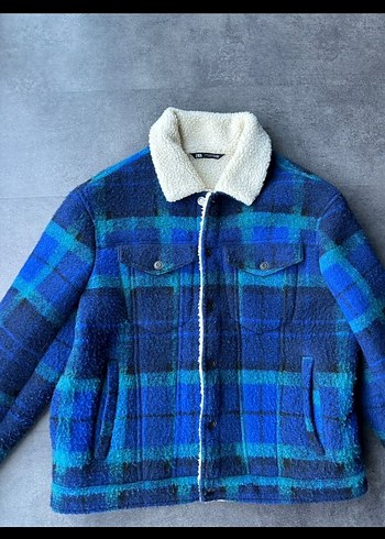 Zara Erkek Düğmeli Ekose Ceket