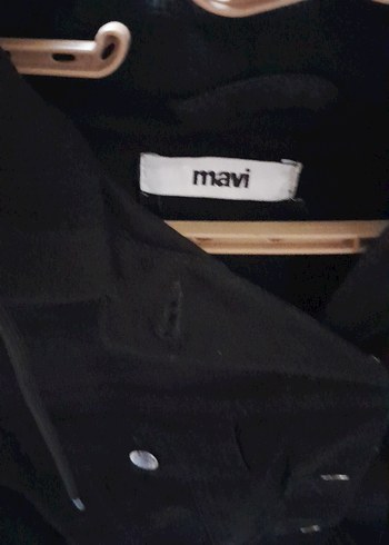 Siyah Düğmeli Midi Denim Ceket - Görsel 6