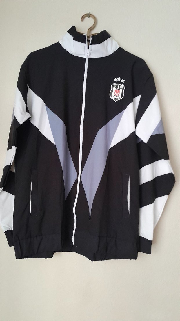Retro Geometrik Siyah-Beyaz Spor Ceket — görsel 2/8