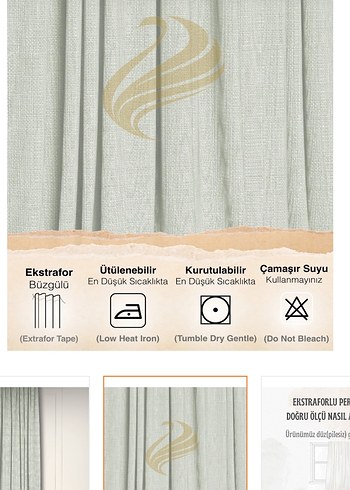 İki kanat fon perde - Görsel 2