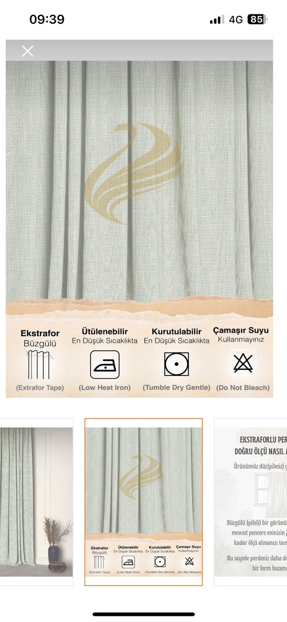 İki kanat fon perde - Görsel 2