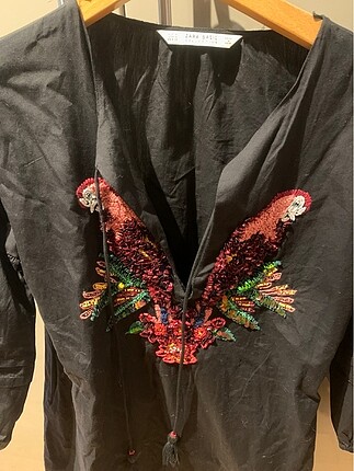 Zara Zaea siyah pullu kısa elbise