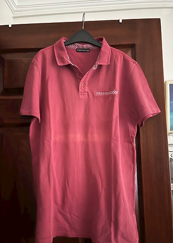 Koyu pembe Kısa Kollu Polo Yaka Tişört