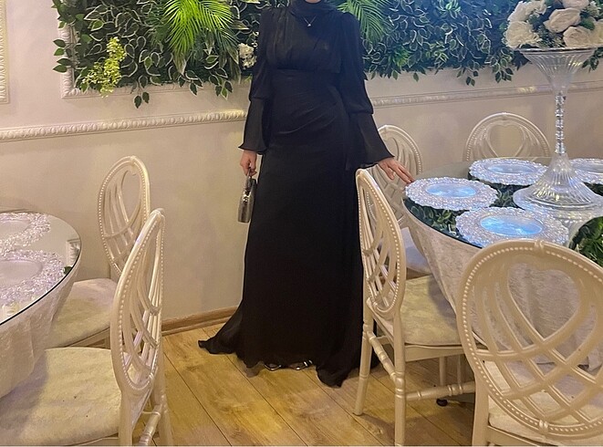 Diğer tesettur mezuniyet elbisesi siyah