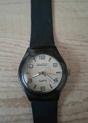 Siyah Minimalist Kadın Saati.ORJINAL SWATCH DEGILDIR PİLİ YOKTUR - Görsel 2