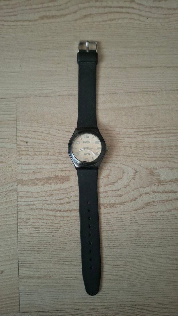 Siyah Minimalist Kadın Saati.ORJINAL SWATCH DEGILDIR PİLİ YOKTUR - Görsel 5