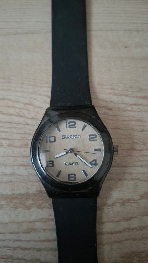 Siyah Minimalist Kadın Saati.ORJINAL SWATCH DEGILDIR PİLİ YOKTUR - Görsel 2