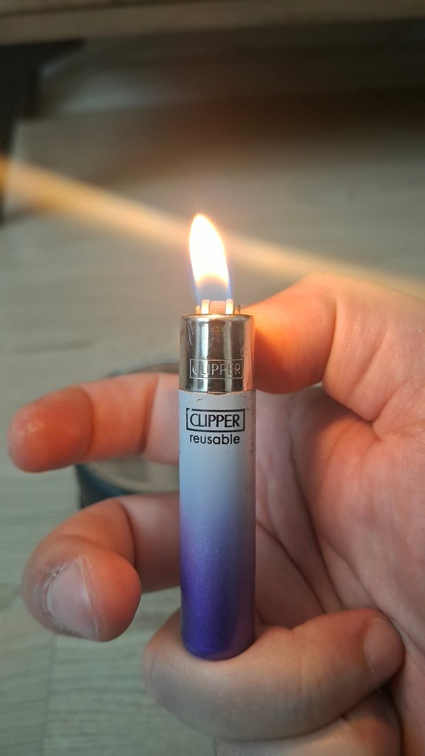 Parlak Mor Clipper Yeniden Kullanılabilir Çakmak - Görsel 2