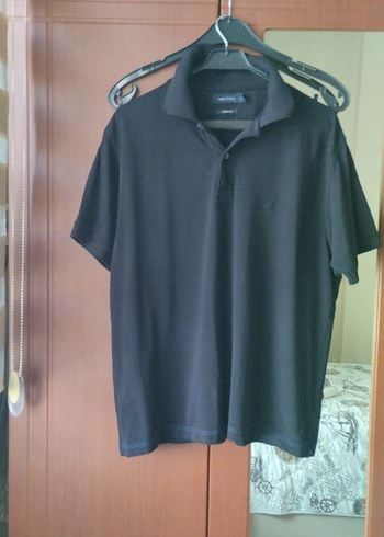Siyah Erkek Polo Tişört Loose Fit