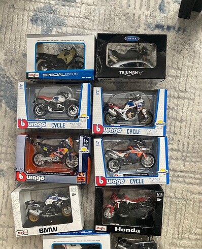 10 Adet Model Motorsiklet