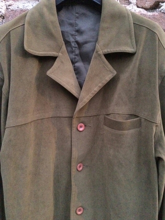 xl Beden yeşil Renk vintage nubuk ceket