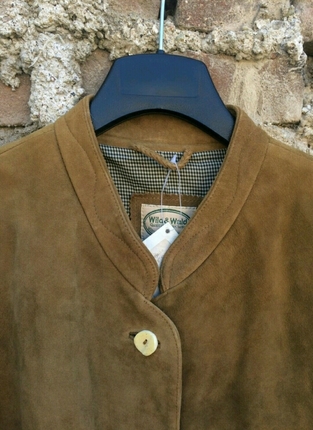 xl Beden kahverengi Renk vintage nubuk ceket