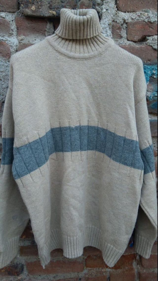 l Beden ten rengi Renk vintage örgü boğazlı kazak
