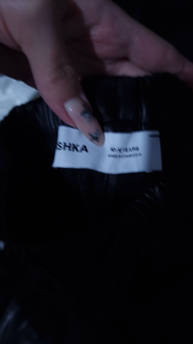 Deri Siyah Kadın Pantolon ipli - Görsel 3