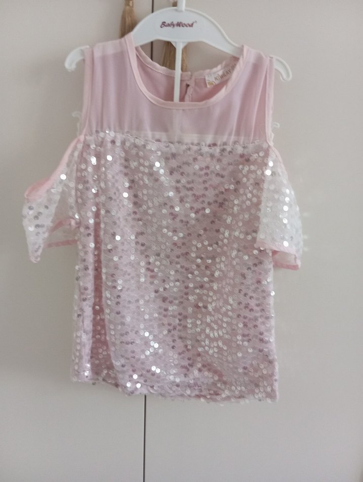 Pembe Kız Çocuk Pul Detaylı üst - Görsel 5