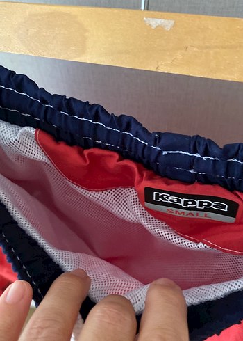 Kappa Erkek Kırmızı Fermuarlı Yüzme Şortu - Görsel 5